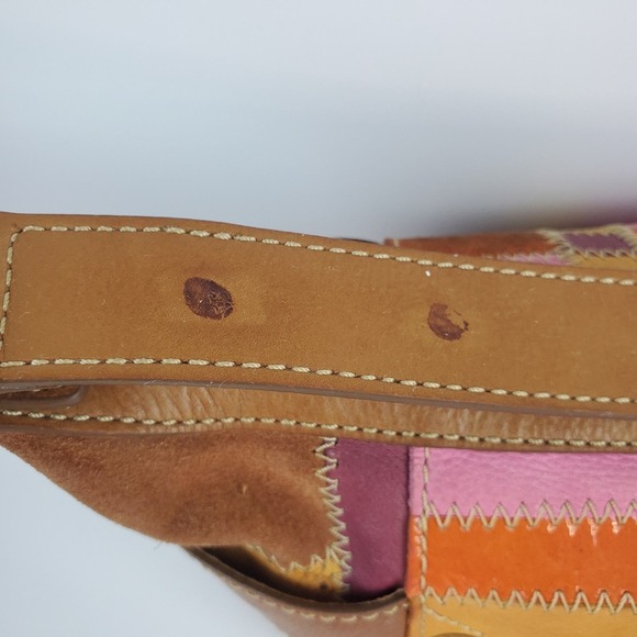 Fossil patchwork leather/suede bag. - Picture 8 of 8